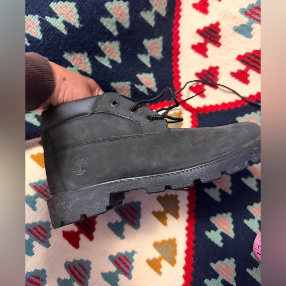 Timberland Boys Chukka Boots Black Nubuck